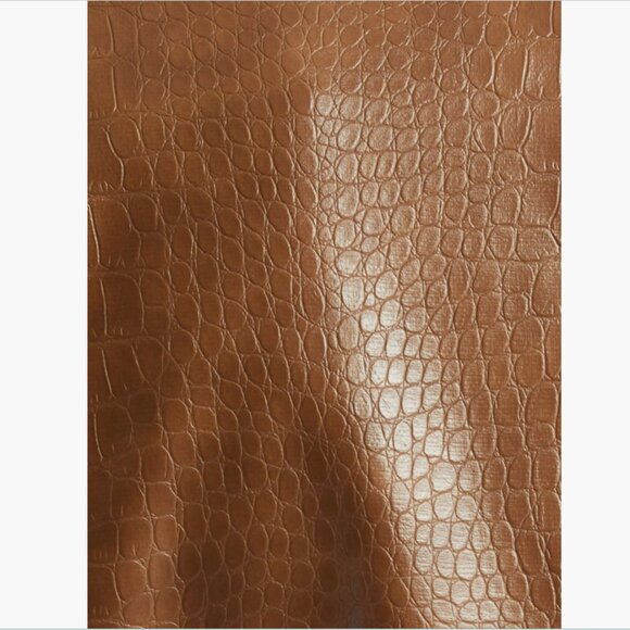 Veronica Beard Lawrence Croc Embossed Faux Leather Dickey Jacket - Picture 9 of 11